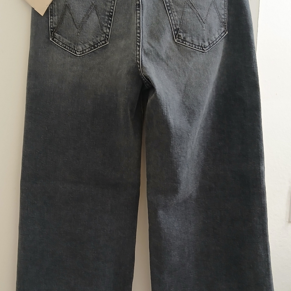 Mother Superior The Ditcher Roller Sneak Jeans Gray Size 28 - Picture 6 of 7